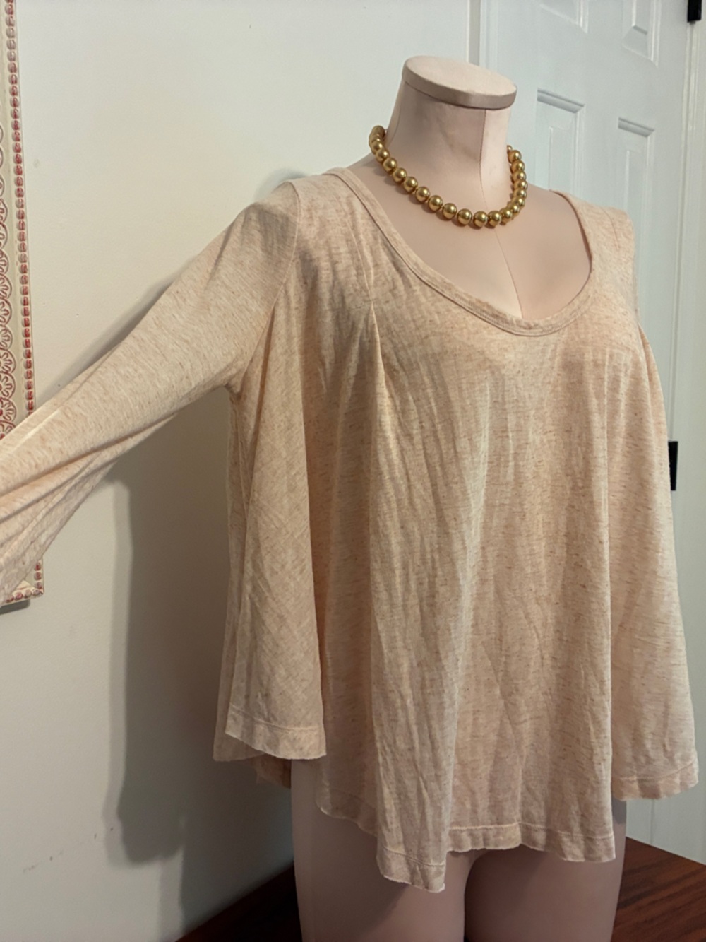 We The Free Cream Swing Long Sleeve Top size XS/S